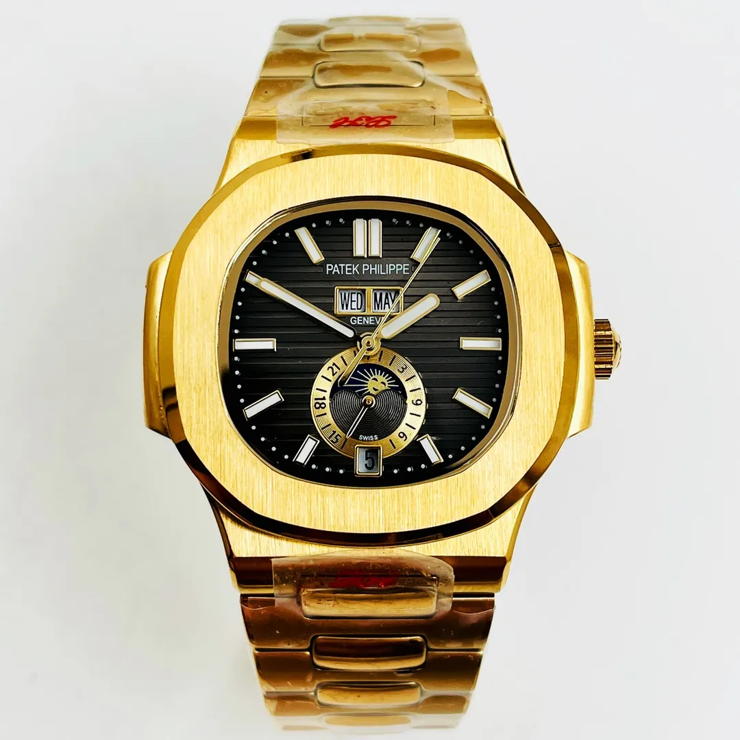 【Foreign Trade Import】💰1440! Patek Philippe - PATEK PHILIPPE Sporty and Elegant Series Nautilus PP Shockingly Produced The Best Detoxification Luxury Watch on the Internet Built-in top-grade imported automatic mechanical movement The strap is made of 316l fine steel and is designed to be linked by three beads. The bead diamond in the steel band is a stone-shaped combination with the original product. The case size is 39.7 mm in diameter and 12.5 mm in thickness. It exudes a strong youthful and steady atmosphere from the inside out. It is a well-deserved king of cost-effective steel watches.